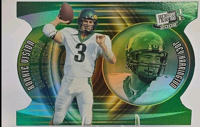 Joey Harrington #RV6 2002 Press Pass Je Rookie Vision Football