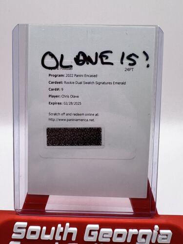 Chris Olave [Cap Patch Autograph Emerald] #129