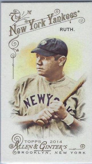 Babe Ruth [Mini Allen & Ginter Back] #20 Prices | 2014 Topps Allen ...