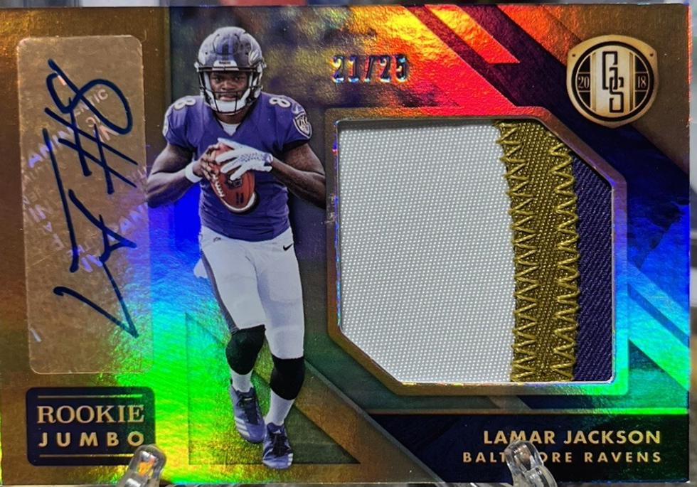 Lamar Jackson [Jersey Autograph Jumbo Prime] #306