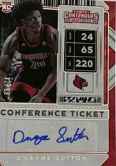 Dwayne Sutton [Conference Autograph Ticket] #105V Basketball Cards 2020 Panini Contenders Draft Picks Prices