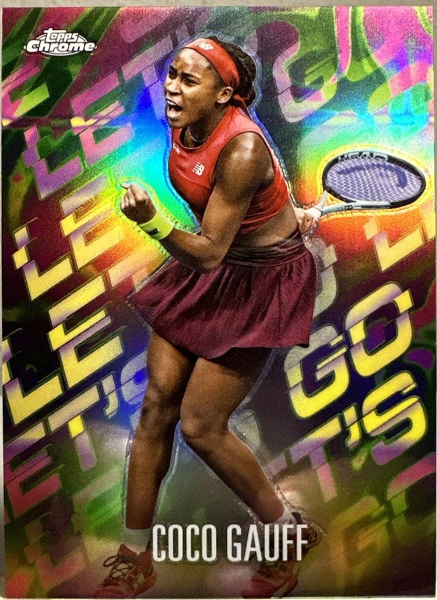 Coco Gauff #LGO-CG Tennis Cards 2024 Topps Chrome Let’s Go