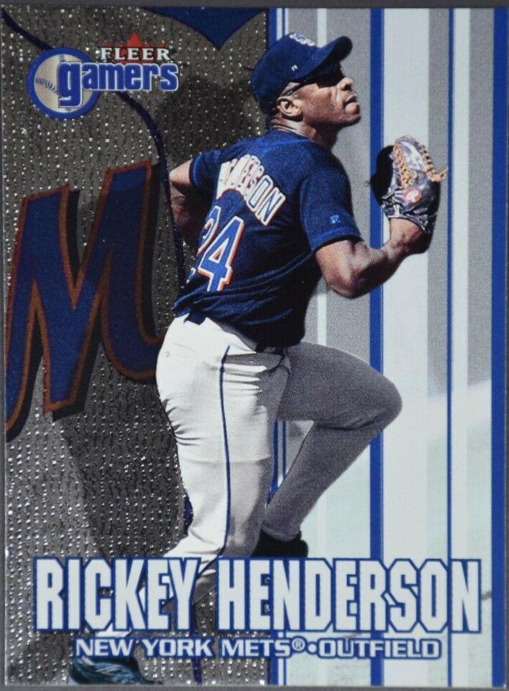 Rickey Henderson #61 Baseball Cards 2000 Fleer Gamers