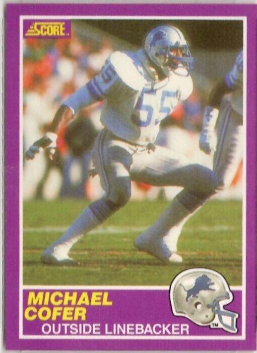Michael Cofer #340S Football Cards 1989 Panini Score Supplemental