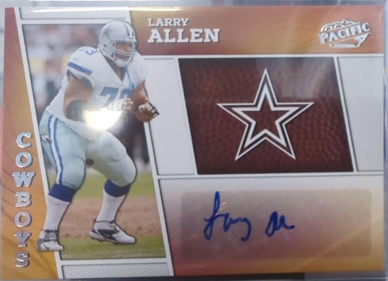 Larry Allen #PP-LAN Football Cards 2024 Panini Encore Pacific Penmanship