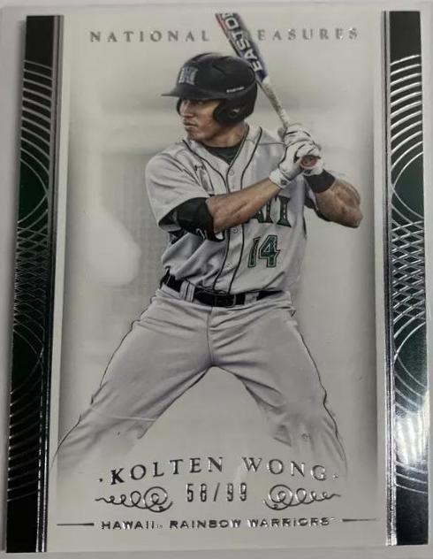 Kolten Wong #72 Baseball Cards 2015 Panini National Treasures