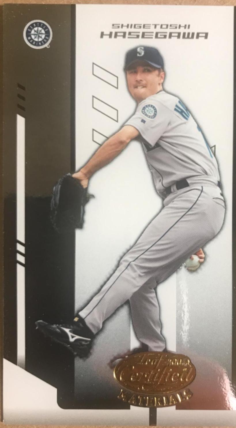 Shigetoshi Hasegawa #178 Baseball Cards 2004 Leaf Certified Materials