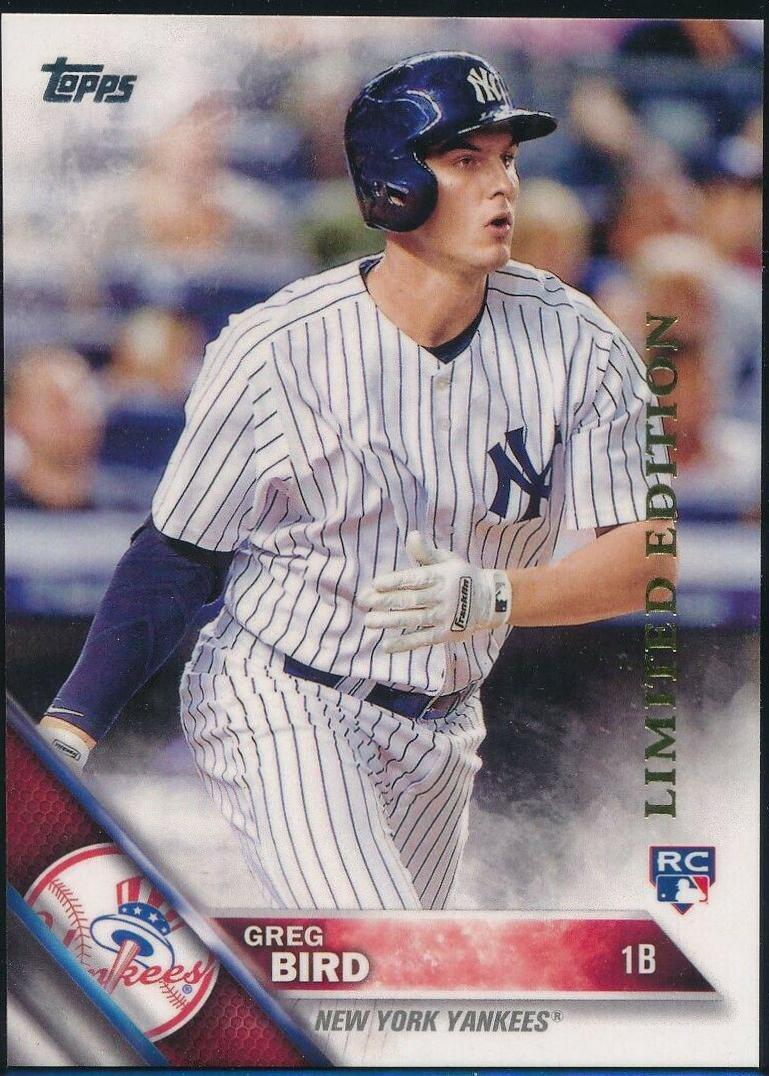 Greg Bird #188 Baseball Cards 2016 Topps Limited Edition
