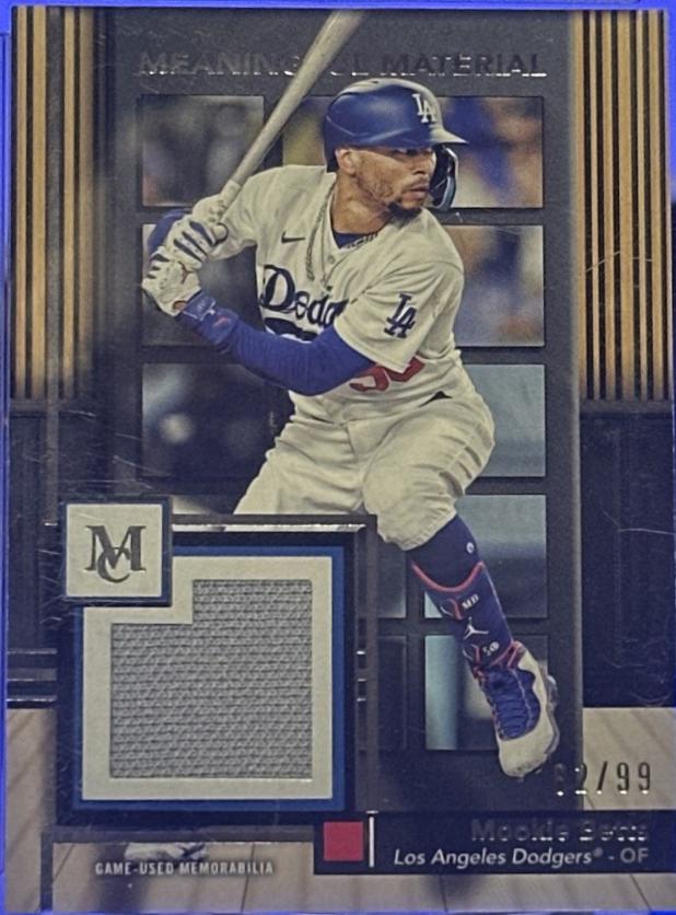 Mookie Betts #MMR-MB Baseball Cards 2024 Topps Museum Collection Meaningful Material Relic