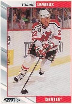Claude Lemieux #8 Hockey Cards 1992 Score