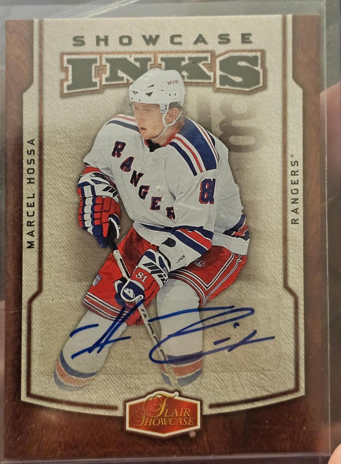 Marcel Hossa #I-HO Hockey Cards 2006 Flair Showcase Inks