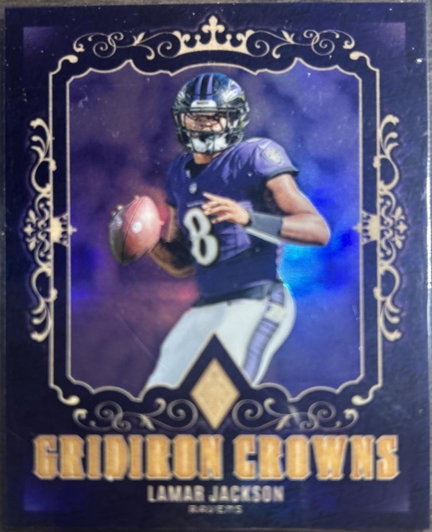 Lamar Jackson #GC-LJN Football Cards 2024 Panini Phoenix Gridiron Crowns