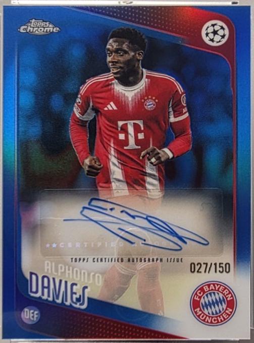 Alphonso Davies #CA-AD 2025 Topps Chrome UEFA Autograph