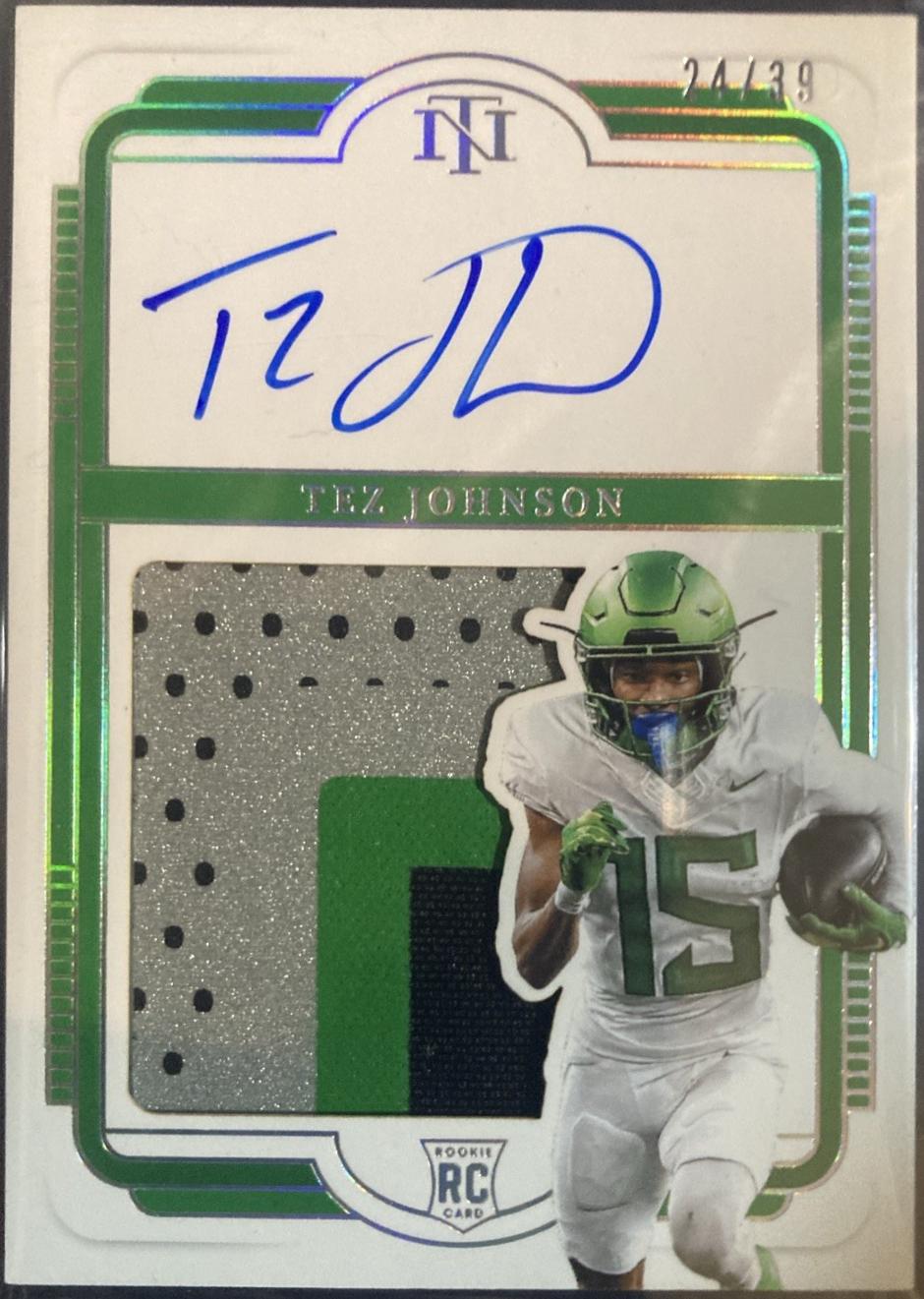 Tez Johnson #128 2025 Panini National Treasures Collegiate Football