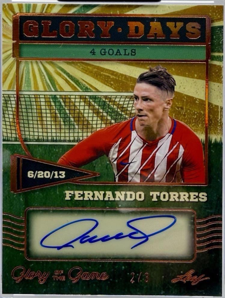 Fernando Torres #GD-FT1 2026 Leaf Glory Of The Game Glory Days Autograph Soccer