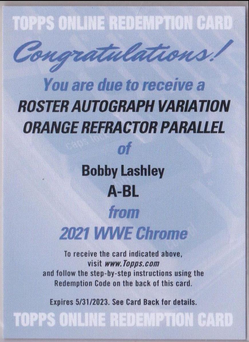 Bobby Lashley [Orange Refractor] #A-BL