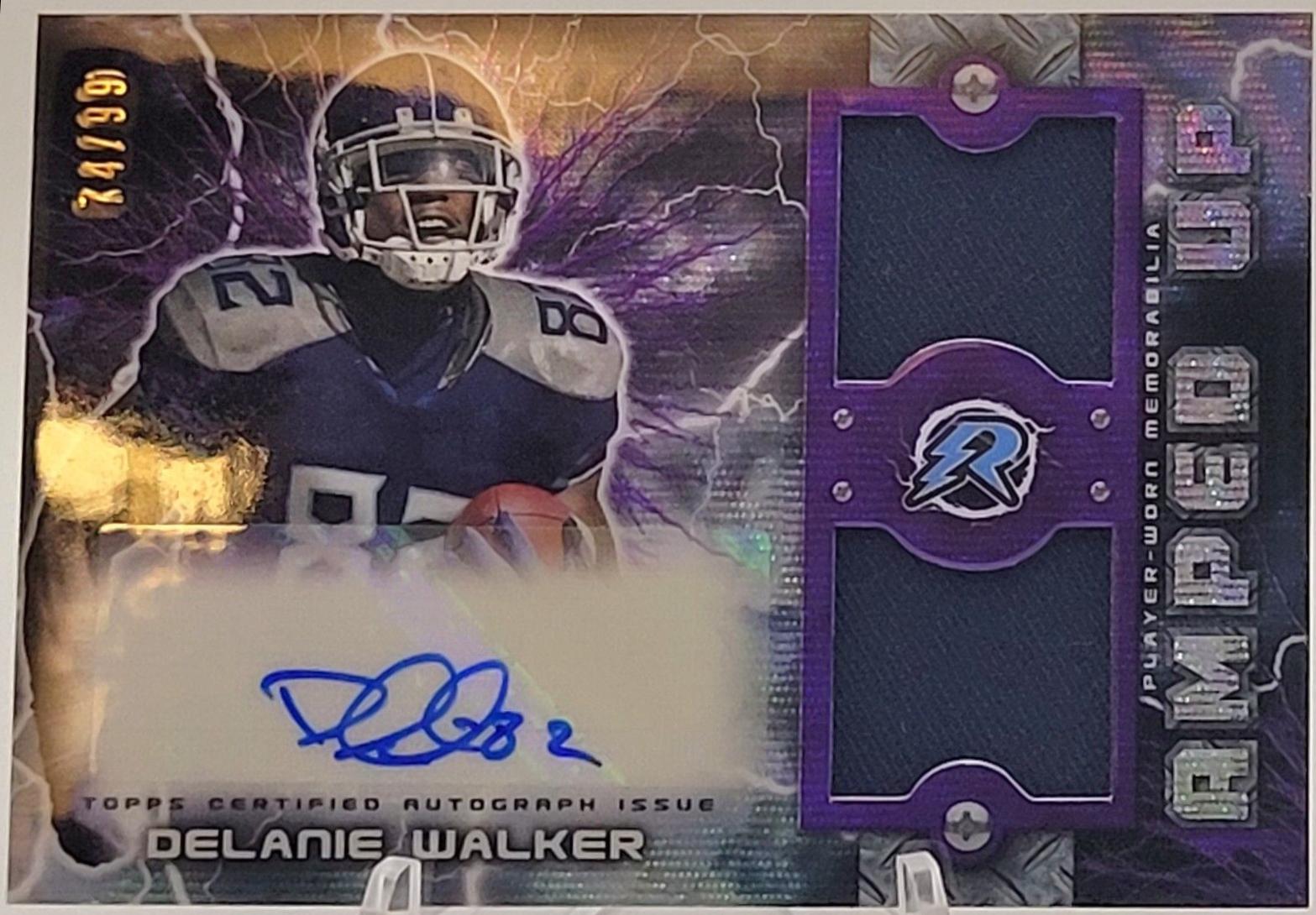 Delanie Walker #RAUPA-DW Football Cards 2023 Topps Composite Resurgence Amped Up Swatch Autograph
