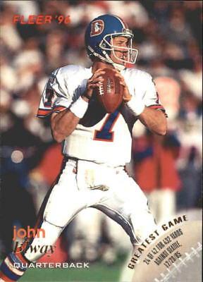 John Elway #40 Football Cards 1996 Fleer