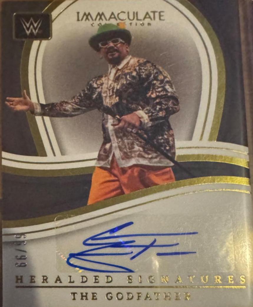 The Godfather #HS-GFD Wrestling Cards 2023 Panini Immaculate WWE Heralded Signature