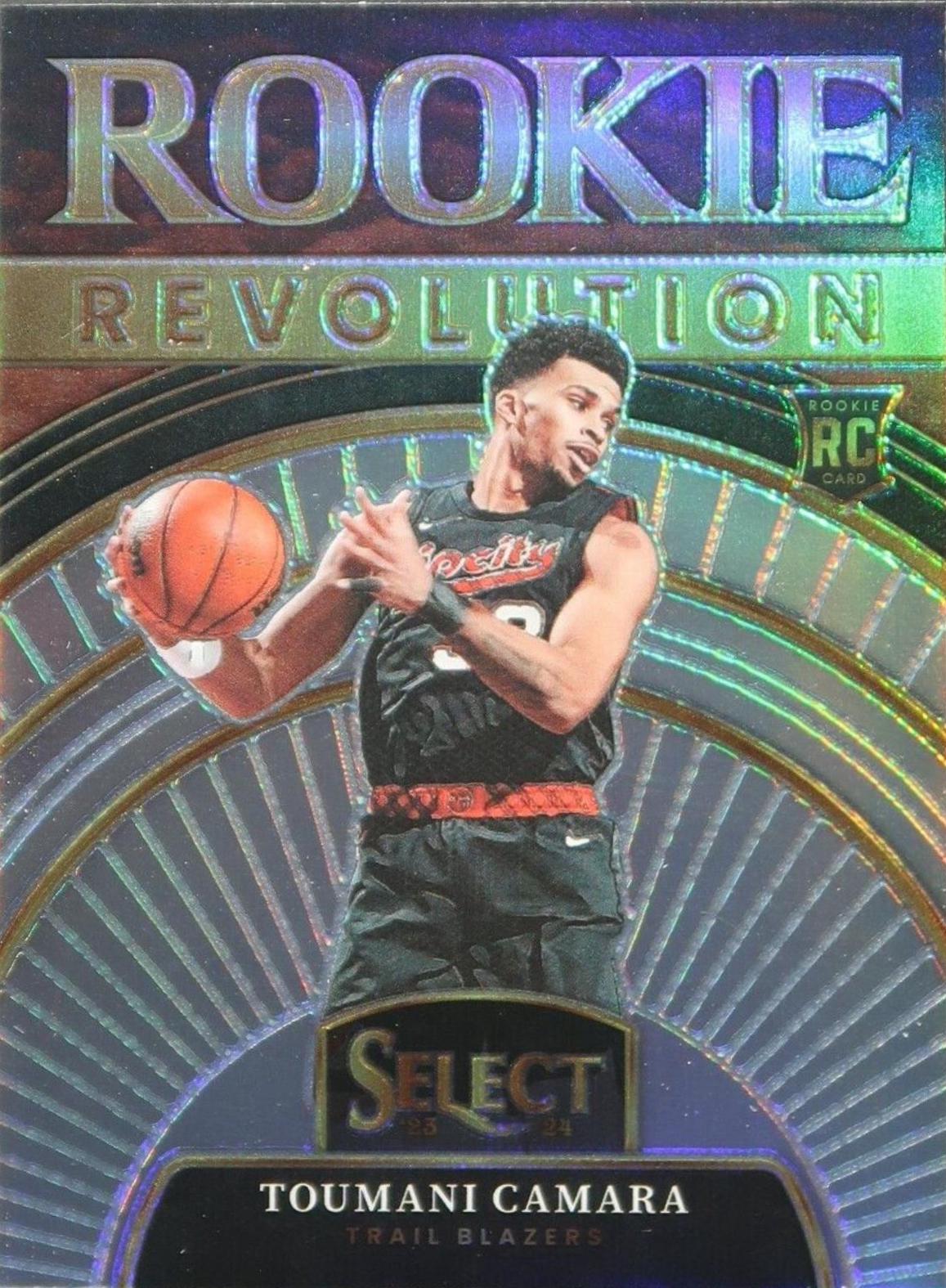 Toumani Camara #1 Basketball Cards 2023 Panini Select Rookie Revolution