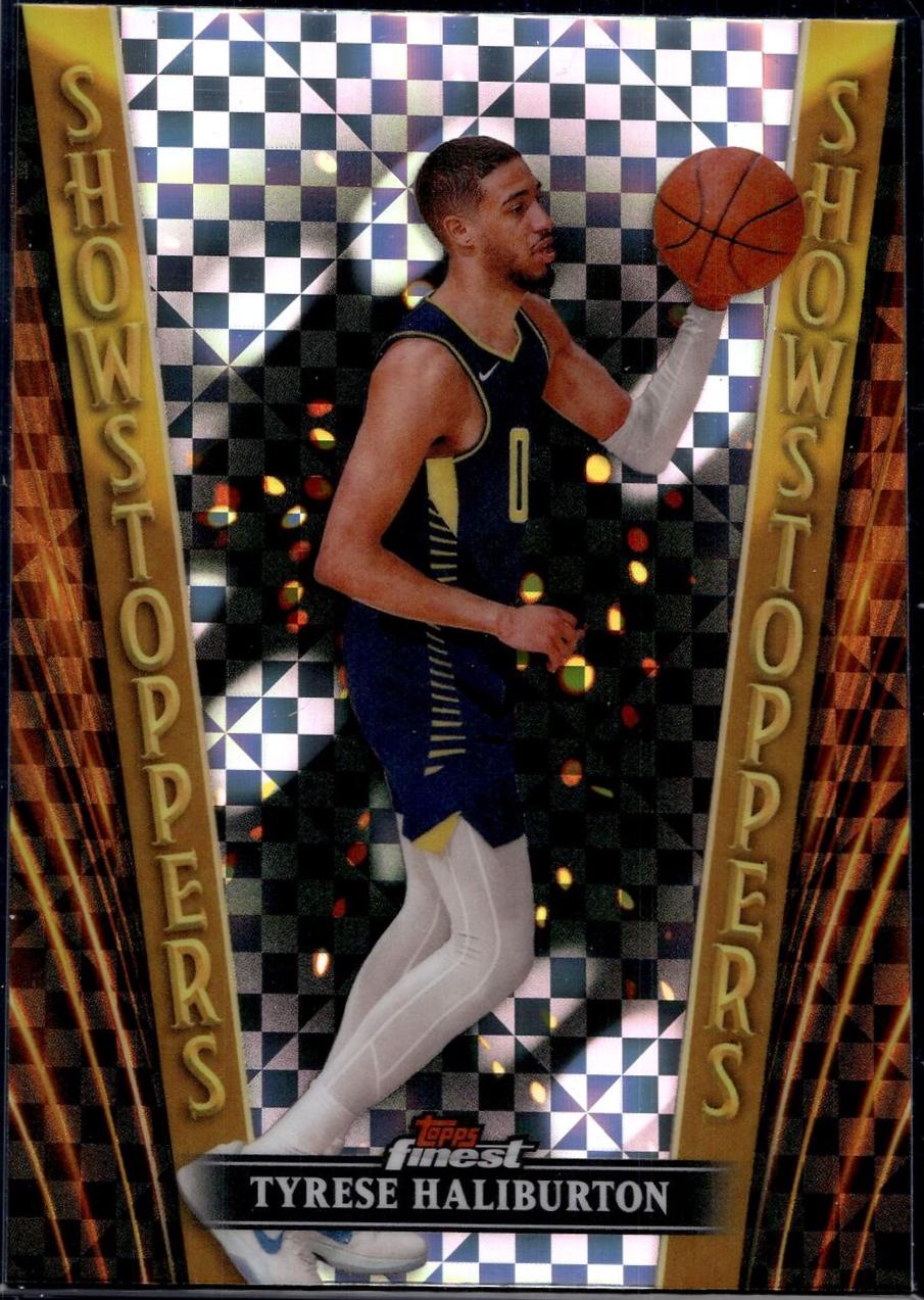 Tyrese Haliburton #SS-1 Basketball Cards 2023 Topps Finest Showstoppers
