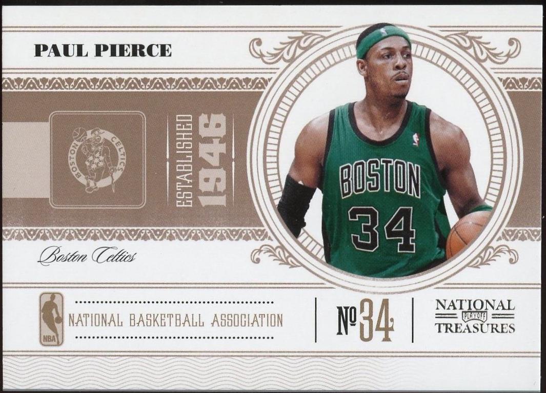 Paul Pierce #9 Basketball Cards 2010 Panini National Treasures