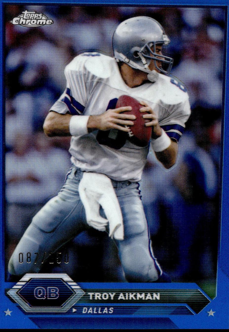 Troy Aikman [Blue Refractor] #29