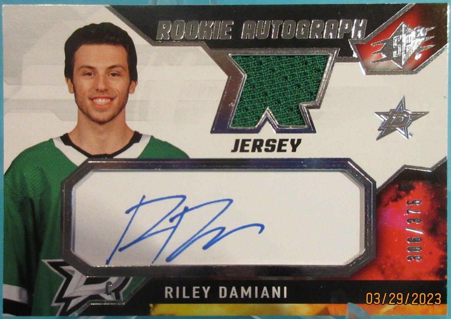 Riley Damiani #RD 2021 Spx Rookie Auto Jersey Hockey