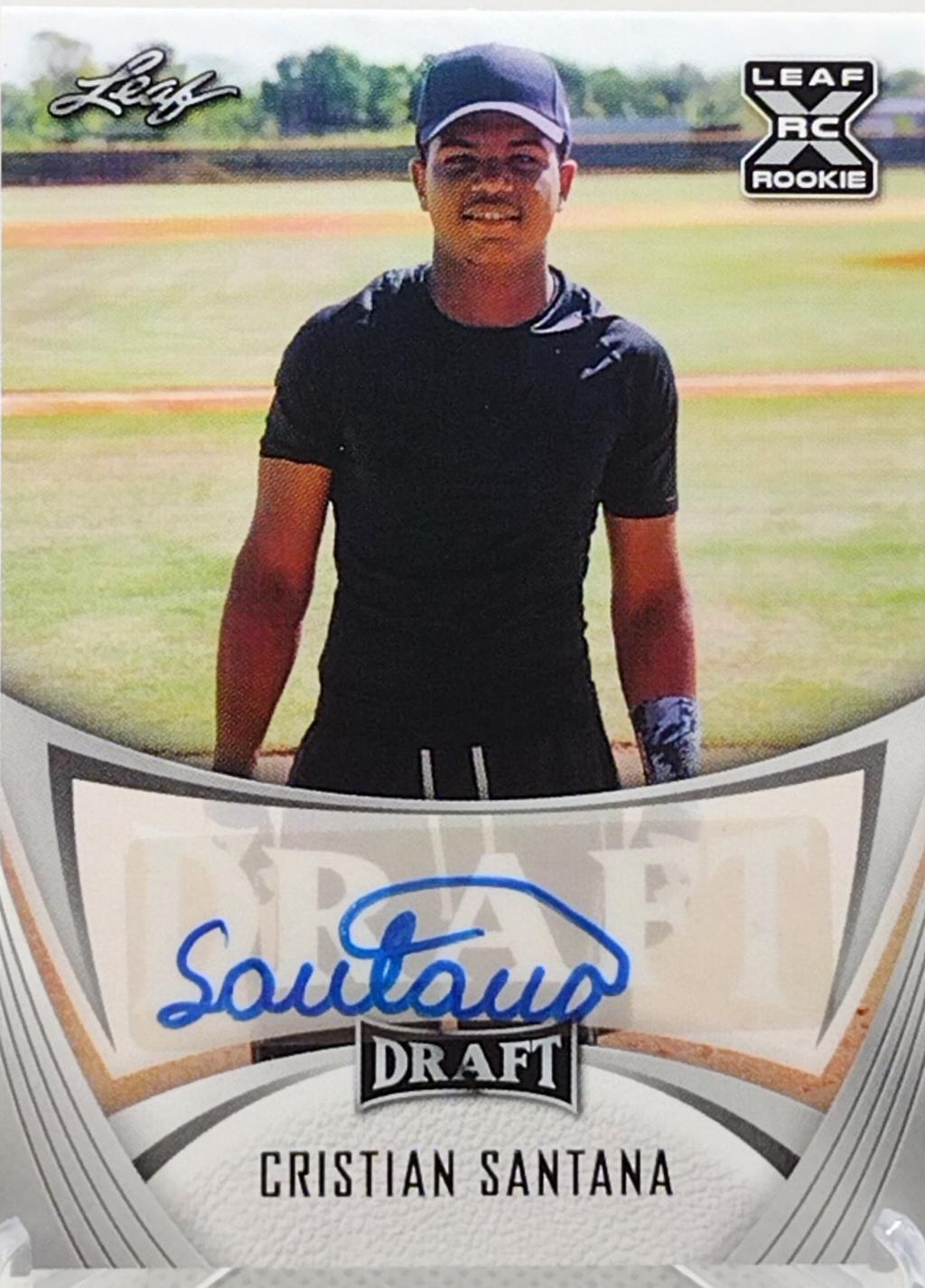 Cristian Santana #BA-CS1 2021 Leaf Draft Autograph Baseball
