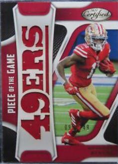 Brandon Aiyuk #POG-BA Football Cards 2021 Panini Certified Piece of the Game