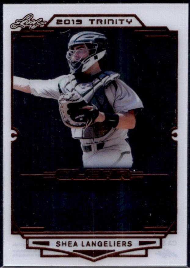 Shea Langeliers #CA-SL1 2019 Leaf Trinity Clear Autograph Baseball