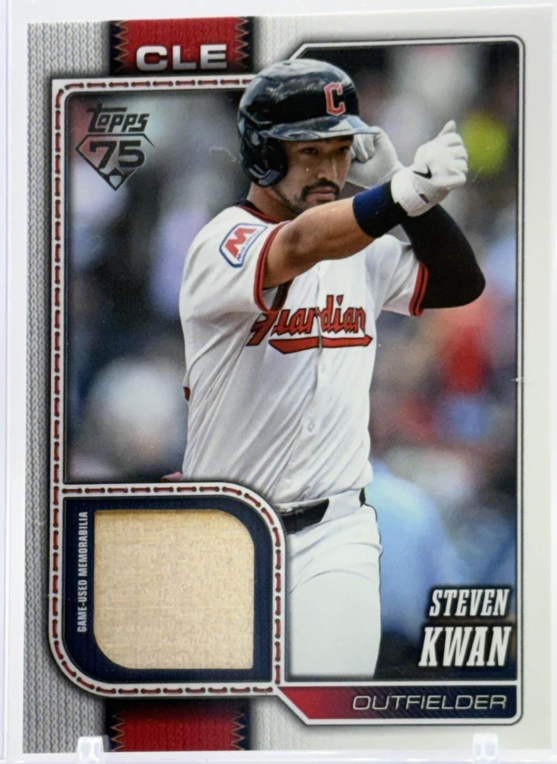 Steven Kwan #675 2026 Topps Baseball Real One Relics