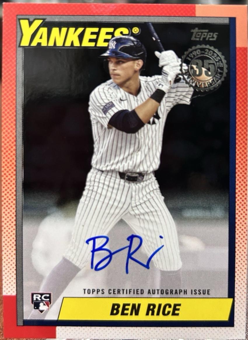 Ben Rice [Black] #90B2-BRI Prices | 2025 Topps 1990 Autograph ...