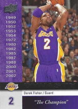 Derek Fisher #LAL-5 Basketball Cards 2008 Upper Deck Lakers Dynasty