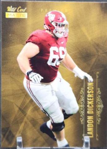 Landon Dickerson #MBC-45 Football Cards 2021 Wild Card Matte