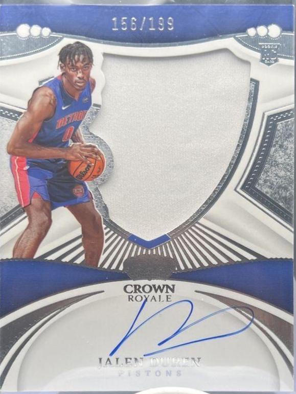 Jalen Duren #139 Basketball Cards 2022 Panini Crown Royale Silhouettes
