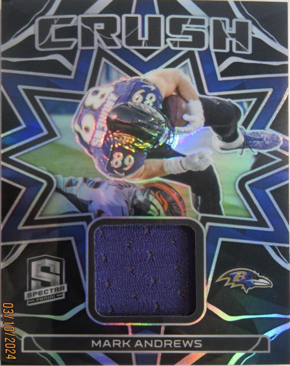Mark Andrews #3 Football Cards 2023 Panini Spectra Crush