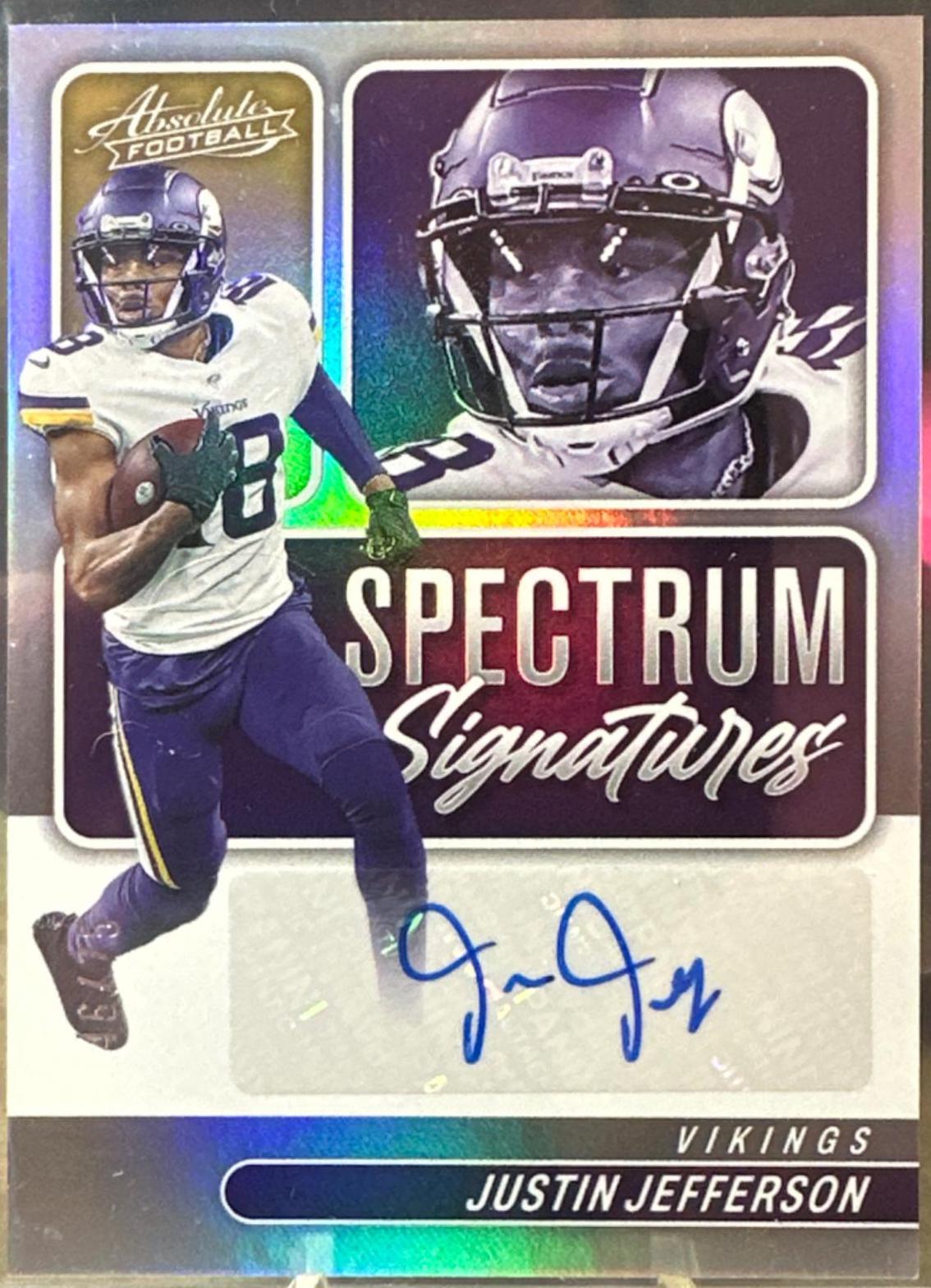 Justin Jefferson #SPEC-JJ Football Cards 2022 Panini Absolute Spectrum Signatures