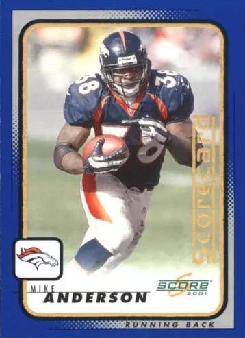 Mike Anderson #64 Football Cards 2001 Panini Score