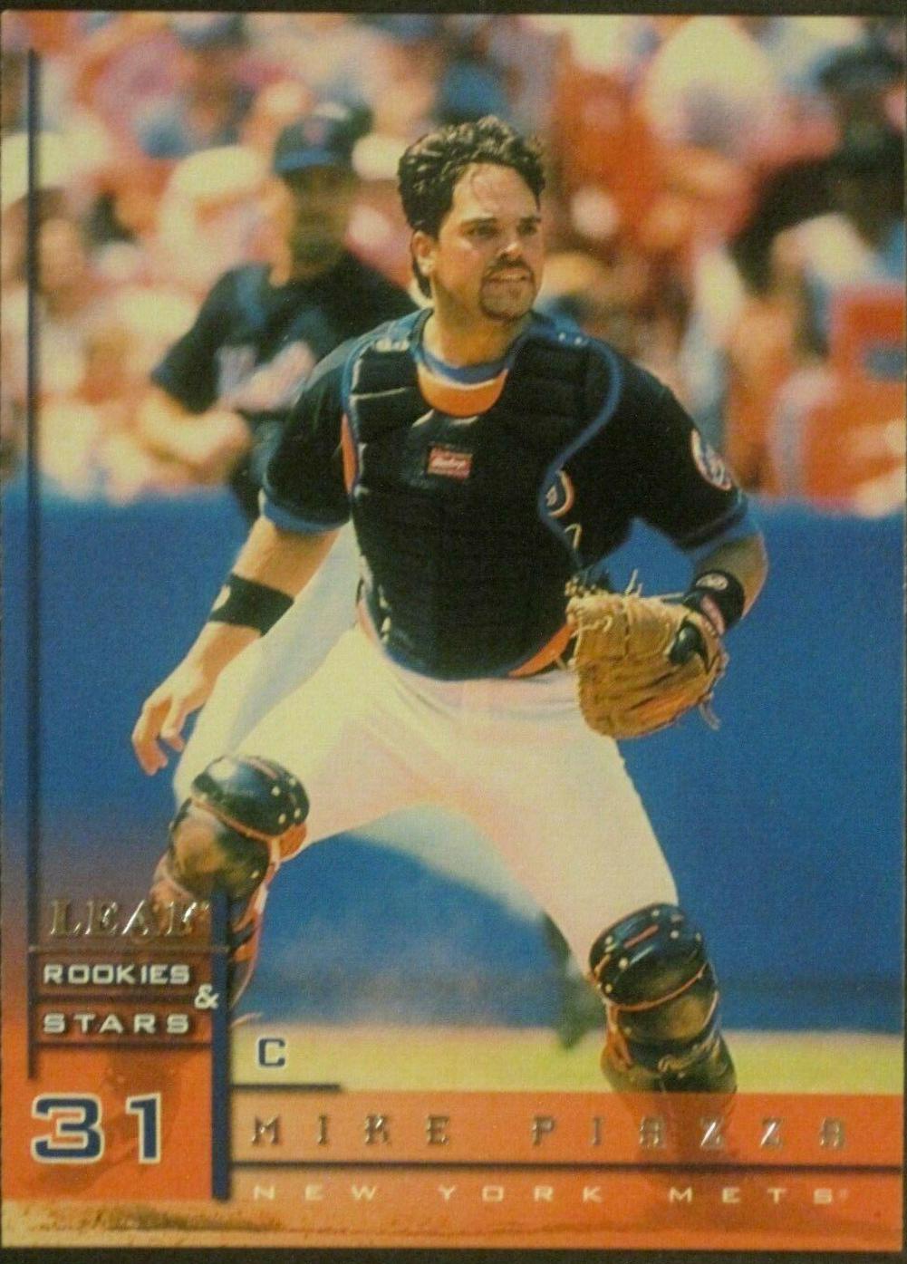 Mike Piazza #30 Baseball Cards 1998 Leaf Rookies & Stars