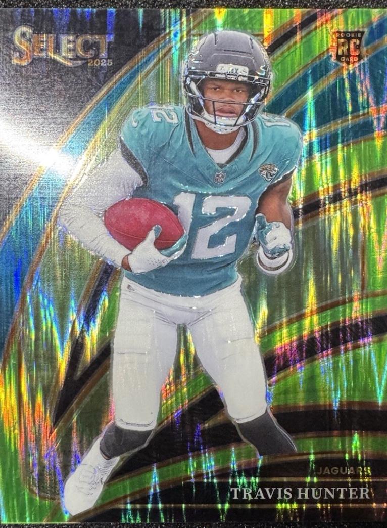 Travis Hunter [Neon Green Prizm Shock] #228 Prices | 2025 Panini