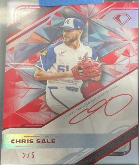 Chris Sale #WPA-CSA 2025 Topps Diamond Icons White Polychromatink Autograph Baseball