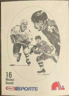 Michel Goulet Hockey Cards 1986 Kraft Drawings