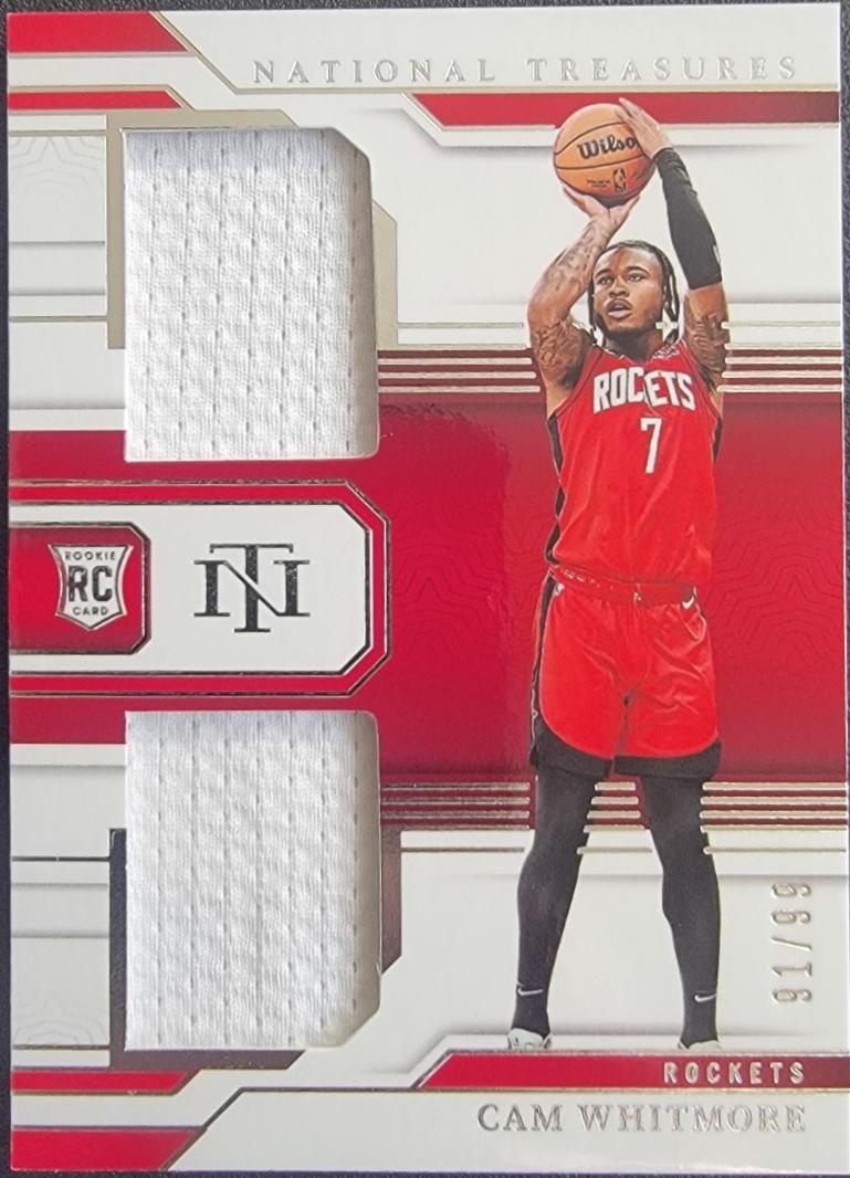 Cam Whitmore #RD-CAM Basketball Cards 2023 Panini National Treasures Rookie Dual Materials