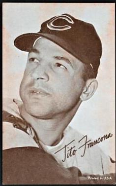 Tito Francona Baseball Cards 1962 Exhibits Statistic Back