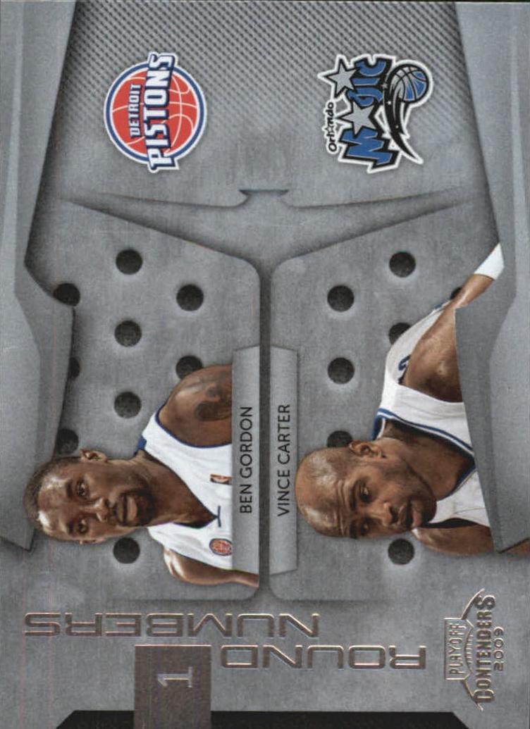 Ben Gordon / Vince Carter #4 Basketball Cards 2009 Playoff Contenders Round Numbers