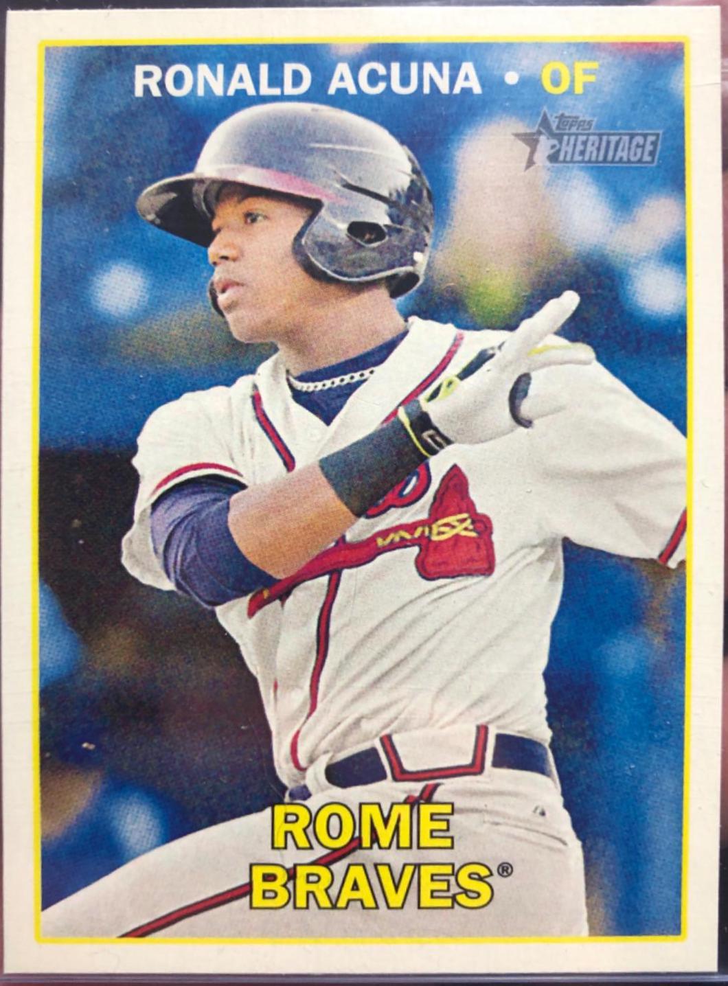Ronald Acuna #165 Baseball Cards 2016 Topps Heritage Minor League