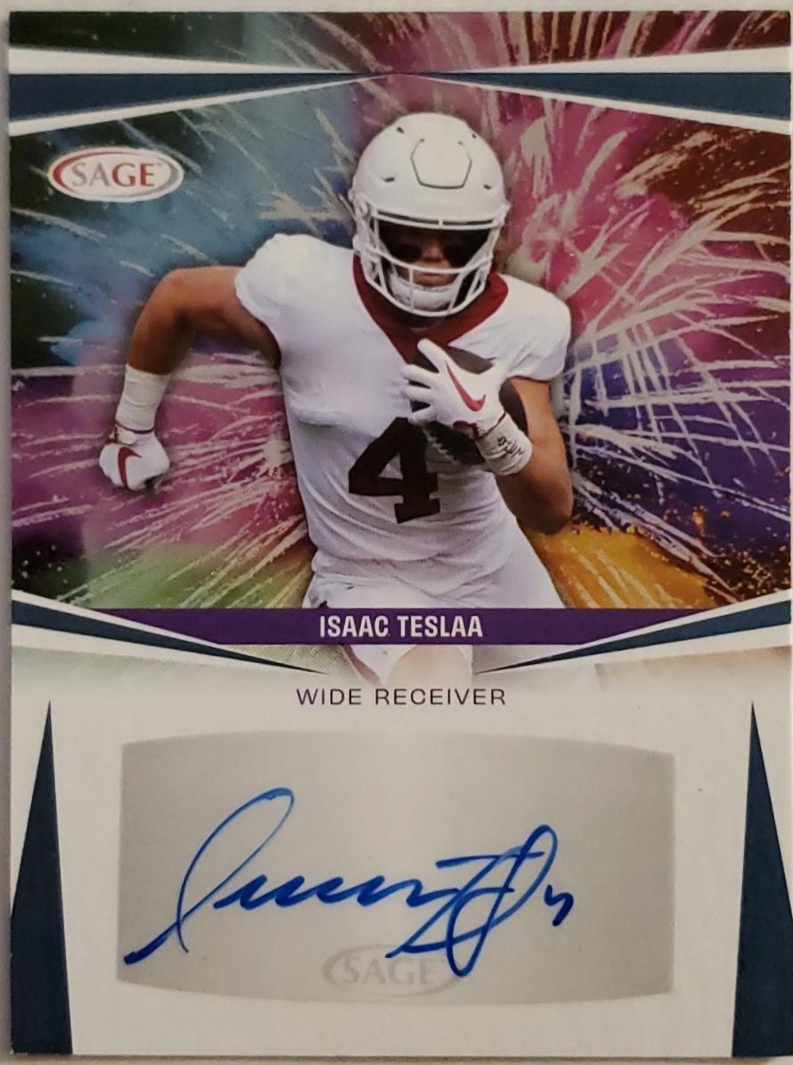 Isaac TeSlaa #A-IT 2025 Sage Hit Autograph Football