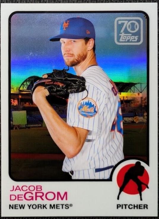 Jacob deGrom #70YTC-23 Baseball Cards 2021 Topps Chrome 70 Years of Baseball