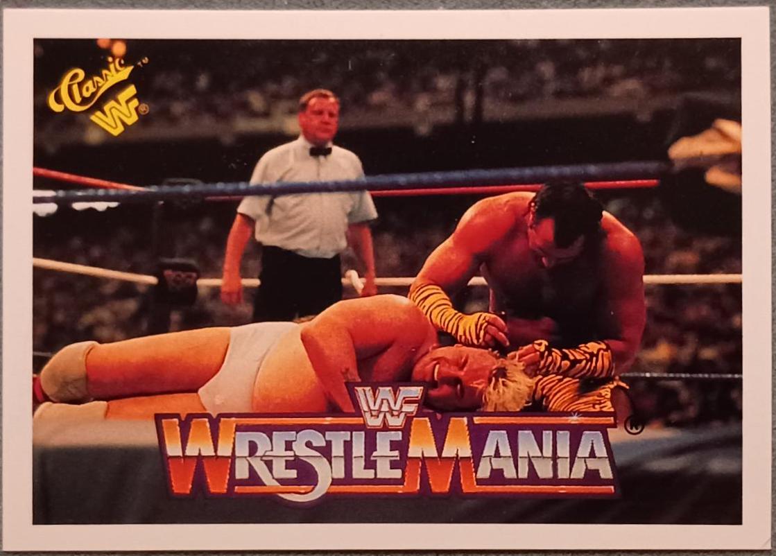 Brutus 'The Barber' Beefcake, Adrian Adonis #25 Wrestling Cards 1990 Classic WWF The History of Wrestlemania